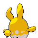 Azumarill shiny back-facing sprite from Pokémon SoulSilver