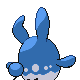 Azumarill back-facing sprite from Pokémon Platinum