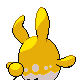 Azumarill shiny back-facing sprite from Pokémon Platinum
