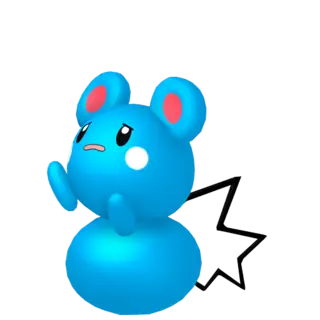 Azurill front-facing sprite from Pokémon XD: Gale of Darkness