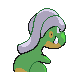 Bagon shiny back-facing sprite from Pokémon Pearl