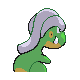 Bagon shiny back-facing sprite from Pokémon Platinum