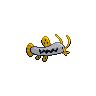 Barboach shiny back-facing sprite from Pokémon White 2