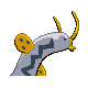 Barboach shiny back-facing sprite from Pokémon Platinum