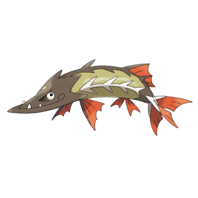 Barraskewda, the Skewer Pokémon — Water-type Pokémon official artwork
