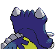 Bastiodon shiny back-facing sprite from Pokémon Pearl