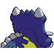 Bastiodon shiny back-facing sprite from Pokémon SoulSilver
