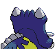 Bastiodon shiny back-facing sprite from Pokémon Platinum