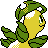 Bayleef back-facing sprite from Pokémon Crystal