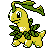 Bayleef front-facing sprite from Pokémon Crystal