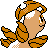 Bayleef shiny back-facing sprite from Pokémon Crystal