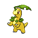 Bayleef front-facing sprite from Pokémon Pearl