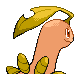 Bayleef shiny back-facing sprite from Pokémon Pearl