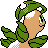 Bayleef back-facing sprite from Pokémon Silver