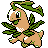 Bayleef front-facing sprite from Pokémon Silver