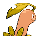 Bayleef shiny back-facing sprite from Pokémon SoulSilver