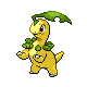 Bayleef front-facing sprite from Pokémon Platinum