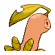 Bayleef shiny back-facing sprite from Pokémon Platinum
