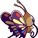 Beautifly shiny back-facing sprite from Pokémon Diamond