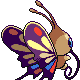 Beautifly shiny back-facing sprite from Pokémon SoulSilver