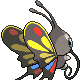 Beautifly back-facing sprite from Pokémon Platinum