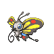 Beautifly front-facing sprite from Pokémon Platinum