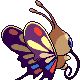 Beautifly shiny back-facing sprite from Pokémon Platinum