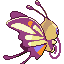 Beautifly shiny back-facing sprite from Pokémon Sapphire