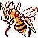 Beedrill front-facing sprite from Pokémon Crystal
