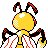 Beedrill back-facing sprite from Pokémon Gold