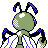 Beedrill shiny back-facing sprite from Pokémon Gold