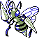 Beedrill shiny front-facing sprite from Pokémon Gold