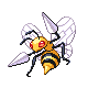 Beedrill front-facing sprite from Pokémon Platinum
