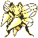 Beedrill front-facing sprite from Pokémon Yellow