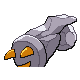 Beldum shiny back-facing sprite from Pokémon Diamond