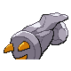 Beldum shiny back-facing sprite from Pokémon HeartGold