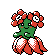 Bellossom front-facing sprite from Pokémon Crystal