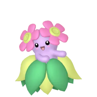 Bellossom shiny front-facing sprite from Pokémon Brilliant Diamond
