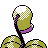 Bellsprout shiny back-facing sprite from Pokémon Crystal