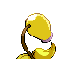 Bellsprout shiny back-facing sprite from Pokémon Pearl