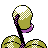 Bellsprout shiny back-facing sprite from Pokémon Silver