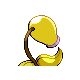 Bellsprout shiny back-facing sprite from Pokémon Platinum