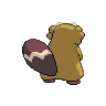 Bibarel shiny back-facing sprite from Pokémon Black