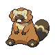 Bibarel front-facing sprite from Pokémon Pearl