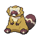 Bibarel shiny front-facing sprite from Pokémon Pearl