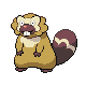 Bibarel shiny front-facing sprite from Pokémon SoulSilver