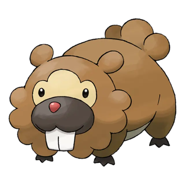 Bidoof, the Plump Mouse Pokémon — Normal-type Pokémon official artwork