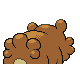 Bidoof back-facing sprite from Pokémon Pearl