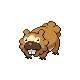 Bidoof front-facing sprite from Pokémon Pearl