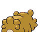 Bidoof shiny back-facing sprite from Pokémon Pearl